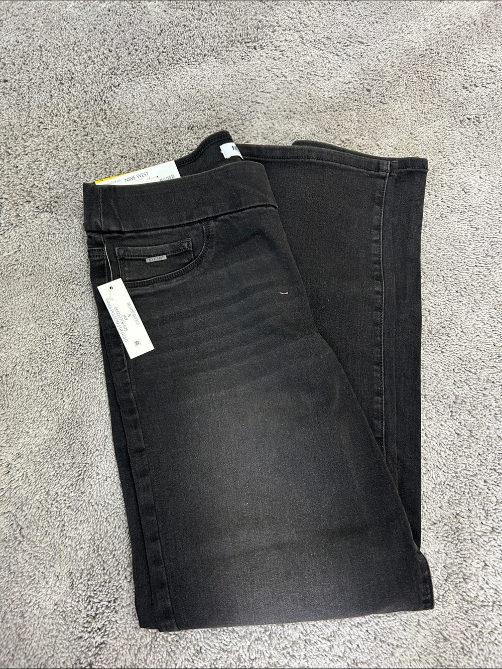 Nine West Women’s Black Straight Jeans - Slim Straight Fit Pull-on